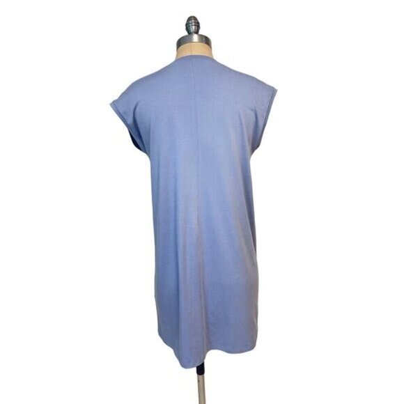 Eileen Fisher Petite Crew Neck Organic Cotton Stretch Jersey Dress PS NWT - Picture 4 of 6